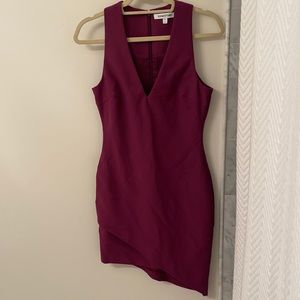Elizabeth and James, cocktail dress, size 6, wine red color